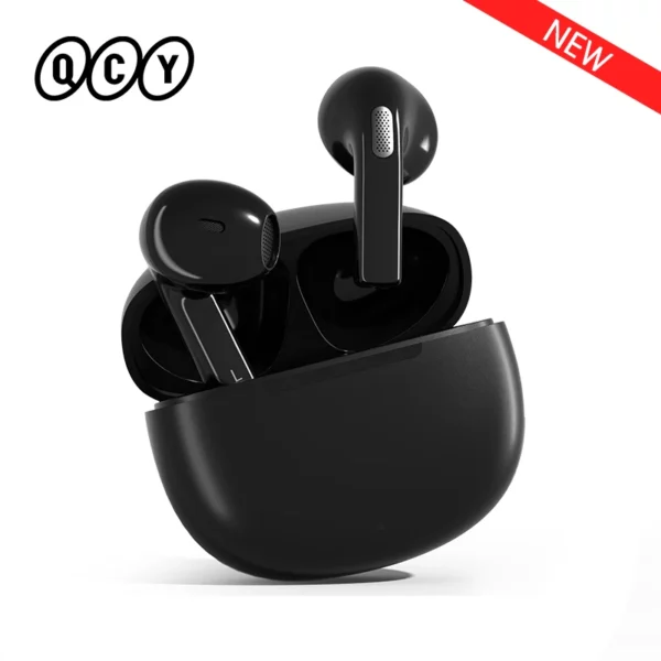 QCY-Écouteurs sans fil Bluetooth 5.3 TWS T20, oreillettes à faible latence de 68ms, 13mm, casque HIFI, 4 micros, appel ENC HD, nouveau