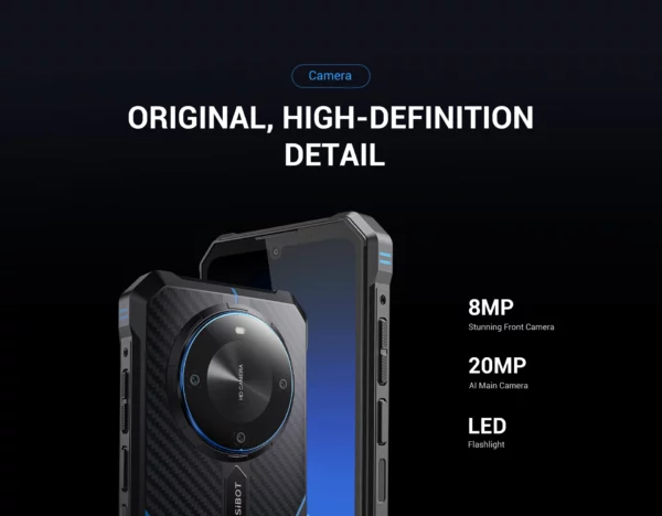 FOSSiBOT F105 Smartphone robuste Android 14 12GB + 64GB téléphone portable 6.745 "HD + écran IPS 20MP caméra 10300mAh téléphone portable – Image 22