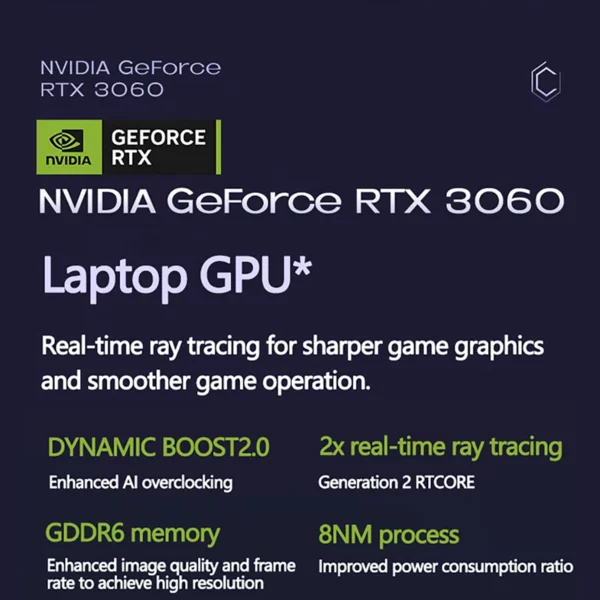 Ordinateur Portable de jeu 16 pouces Intel Core i9-12900H NVIDIA RTX 3060 6G Windows 11 64GB DDR4 4TB SSD WiFi5 BT5.2 Portable caméra HD ordinateur Portable – Image 4