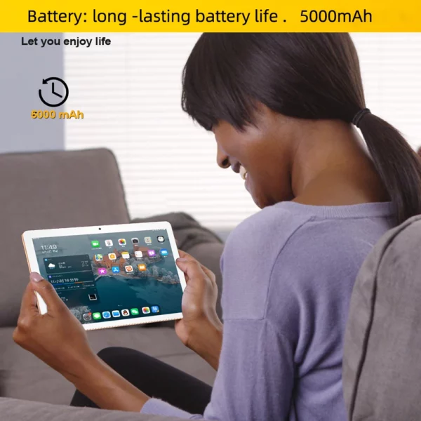 Tablette Android 11 de 10.1 Pouces, 4 Go + 64 Go, 3G, Appel Téléphonique, Touriste, EpiCard ou WIFI, Google Play, pour Ordinateur Portable, Nouveauté 2024 – Image 16