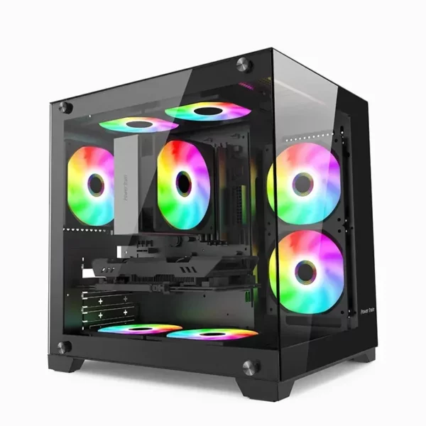 Ordinateur de bureau E5 2673 V3 32GB 500G 1TB SSD RX550 4GB douze cœurs win-11 PC ordinateur de bureau Micro ordinateur de jeu pc gamer – Image 2
