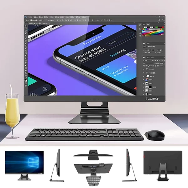 Core I5 I7 I9 écran tactile ordinateur monobloc de bureau tout-en-un Barebone ordinateurs tout-en-un – Image 7