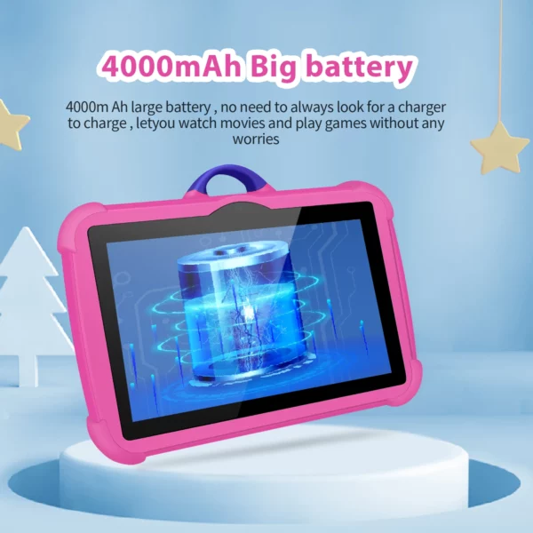 Nouveau modèle de dessin animé enfants tablette 7 pouces Quad Core 4GB RAM 64GB ROM Android apprentissage jeux éducatifs tablettes cadeaux pour enfants – Image 13