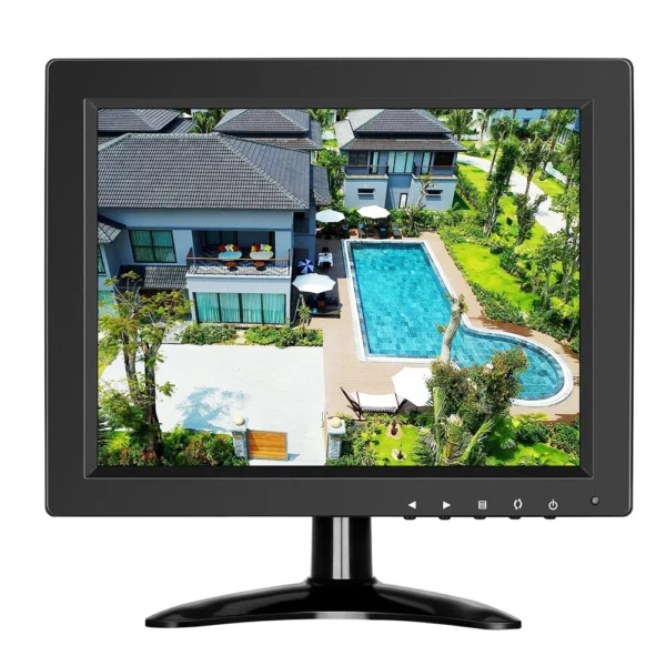 Eyoyo 10 pouces CCTV moniteur de sécurité 4:3 IPS écran LCD 1024x768 petit écran d'ordinateur TV pour PC avec entrée HDMI BNC VGA AV USB – Image 8