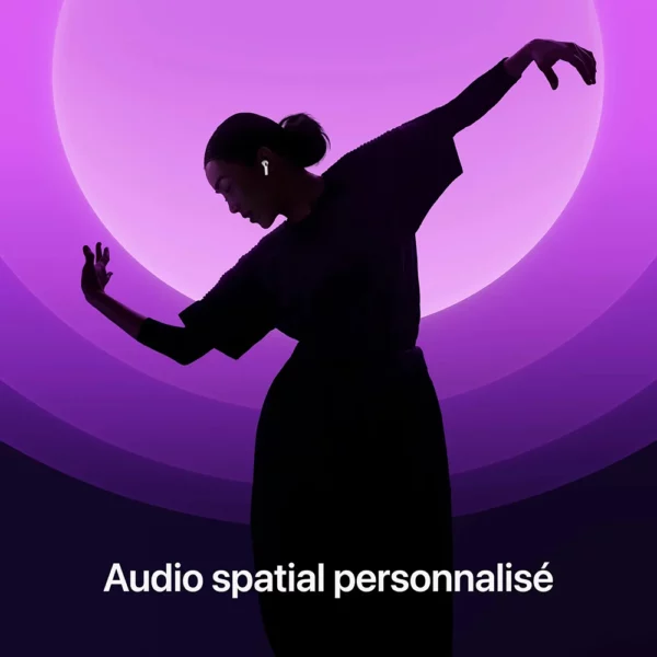 Écouteurs sans fil Apple AirPods 4, avec suppression active du bruit, Bluetooth 5.3, audio spatial personnalisé, puce H2 – Image 12
