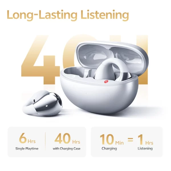 QCY Crossky C30S écouteurs sans fil à oreille ouverte haute résolution avec LDAC écouteurs à pince Bluetooth 6.0 Clip sur OWS casque de sport 40 heures – Image 5