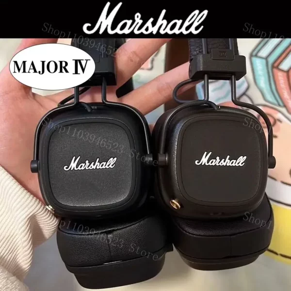 Marshall Major IV 4 casque Bluetooth basses profondes/conception ergonomique/plus de 80 heures de lecture écouteur pliable sport casque sans fil – Image 13