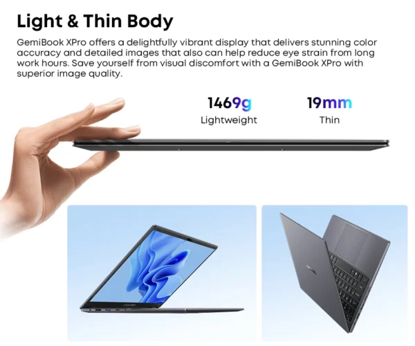 CHUWI-Ordinateur Portable GemiPleXPro, Processeur Intel N100, 600 GPU, Écran de 14.1 Pouces, 8 Go de RAM, 256 Go de SSD, avec Ventilateur de Refroidissement, Windows 11 – Image 17