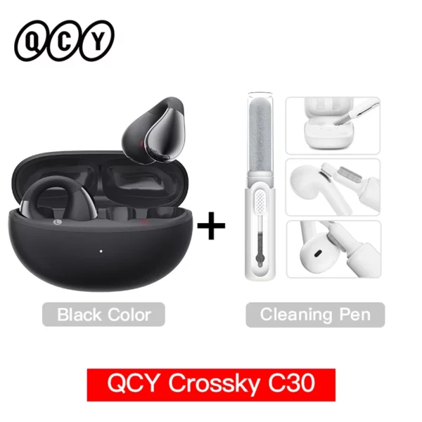 QCY Crossky-Écouteurs à clip d'oreille C30, Bluetooth 5.4, sans fil, oreille ouverte, écouteurs de sport TWS, écouteurs à connexion touristique – Image 11