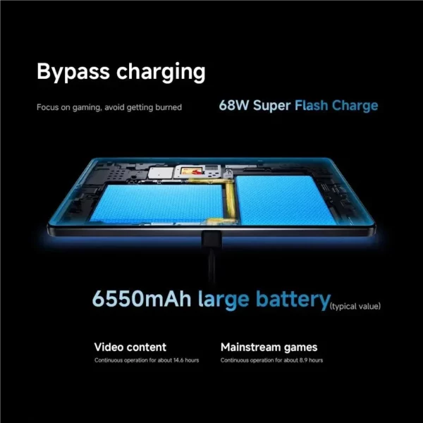 Version CN Lenovo légion Y700 2025 onglet tablette de jeu 256GB 512GB Gen 3 8.8 "165Hz affichage 6550mAh 68W charge Android 14 – Image 6