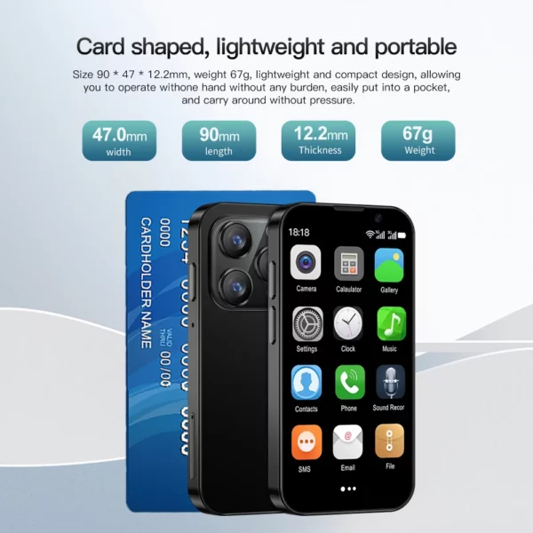 SERVO-Mini Smartphone 16SE, 16 Go, Android 9.0, Wifi, Touristes, EpiStandby Play, PR3 G, WCDMA, Petit Téléphone Portable Intelligent de 3.0 Pouces, Nouvelle Version – Image 6