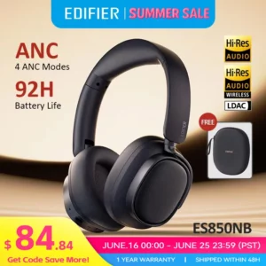 Edifier ES850NB casque sans fil suppression du bruit écouteurs Bluetooth haute résolution sans fil sur l'oreille casque avec sac de transport