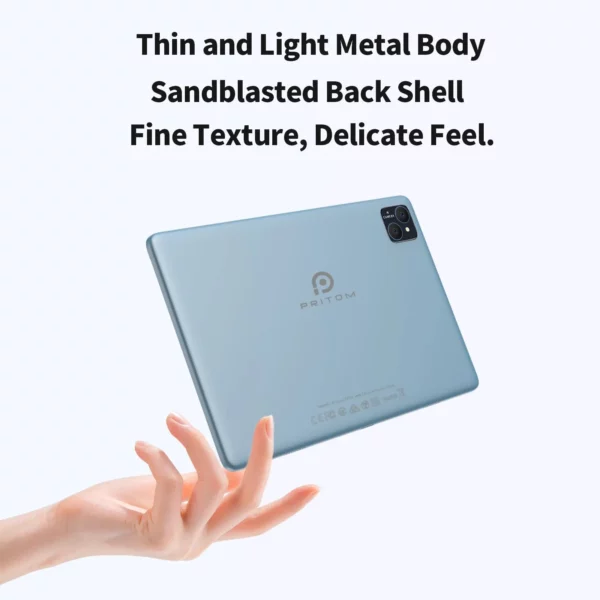 Tablette PRITOM TAB11 Android 14, 10 pouces, Octa-Core, 5G WiFi6, 128 Go, 8000 mAh, écran HD IPS, double caméra, Bluetooth, FM, TYPE C – Image 4
