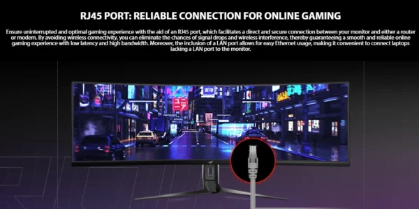 ASUS ROG Strix-Moniteur IPS incurvé rapide, XG49WCR 49, 5120x1440, taux de rafraîchissement de 165Hz, luminosité de 450Wind/ m2, USB Type-C – Image 12