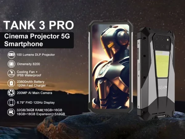 Unihertz-Smartphone Android 3 Pro avec budgétaire robuste, 8849 mAh, 23800 Go, téléphone portable Dean Morning, 200MP, chargeur 512 W OTG, 120 precious, 5G – Image 8