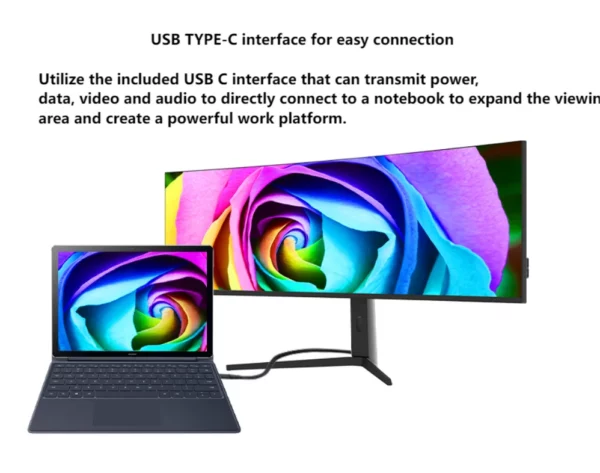 Moniteurs d'ordinateur de bureau incurvés, moniteur de jeu, écran ultra large, 49 pouces, 5K, 75Hz, 144Hz, courbe 5120x1440, PS Xbox – Image 9