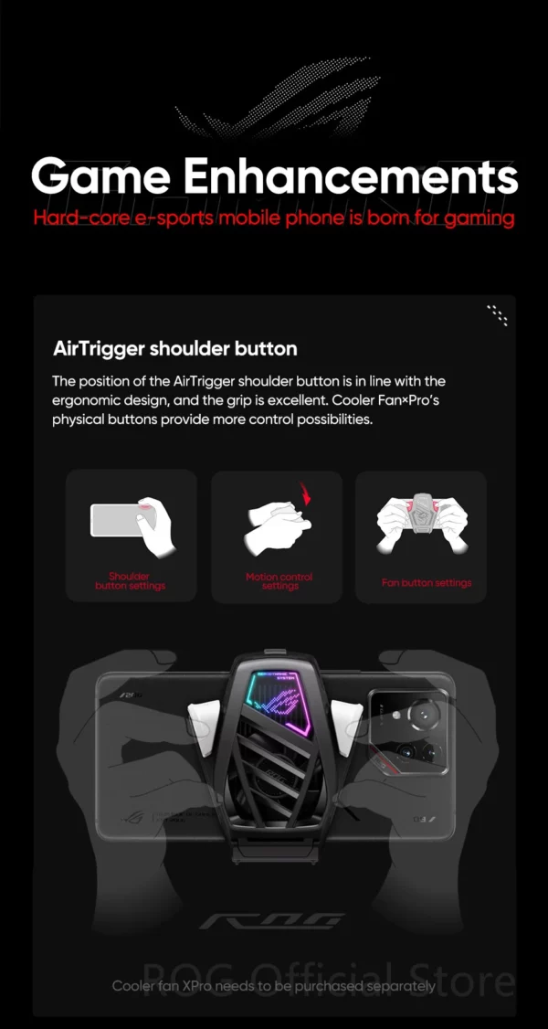 Première mondiale ASUS ROG Phone 9 5G Smartphone Snapdragon 8 Elite 6.78 ''185Hz AMOLED Display ROG 9 Pro 5800mAh NFC téléphone portable – Image 31