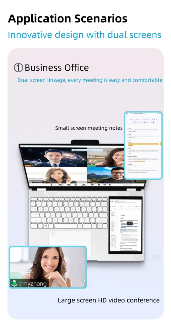 Ordinateur portable avec processeur Intel N100, écran tactile IPS, 4 cœurs, 4 fils, 3.4GHz, 15.6 pouces, IPS 2K, écran étroit à quatre côtés, 7 pouces – Image 14