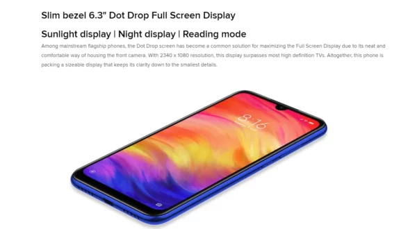 Xiaomi Redmi Note 7 PRO Smartphone d'origine 6GB 128GB Snapdragon 660AIE téléphone portable Android 48.0MP + 5.0MP caméra arrière téléphone utilisé – Image 5
