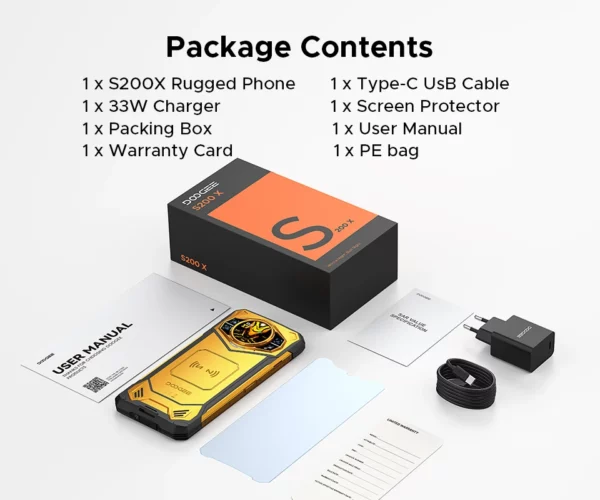 Première mondiale DOOGEE S200 X 5G téléphone robuste 12 + 512 Go Smartphone 6,72 "FHD + 120 Hz écran IPS dimension 7050 10100 mAh batterie 33 W – Image 50