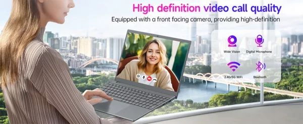2025NewTouchscreen ordinateur portable 15,6 pouces N95 AI léger conception de bureau d'affaires ordinateur portable, 16 Go/256 Go – Image 12