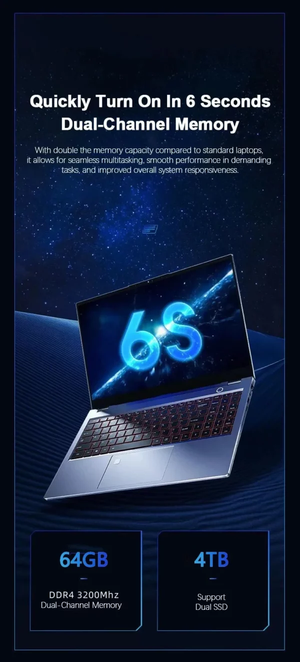 Ordinateur Portable i9 15.6 pouces Core i9-8950HK/9880H/10980H Gen processeur 64GB RAM 4 to SSD Windows 11 ordinateur Portable de jeu ordinateur Portable – Image 18