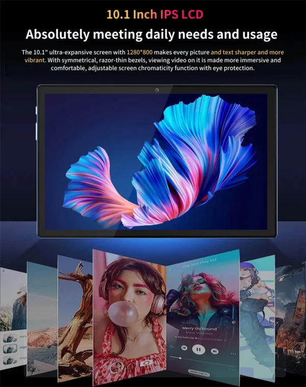 BDF Android 10.1 pouces tablette Google Play Octa Core double caméra double SIM 3G appel téléphonique tablettes Bluetooth Wifi 4GB + 64GB ROM – Image 10