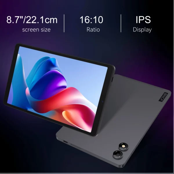 BNCF BPad Mini SE 8.7 pouces Android15 Unisoc T615 tablette écran IPS 8 cœurs (4 +12)GB RAM + 128GB ROM 5500mAh batterie Widevine L1 onglet – Image 4