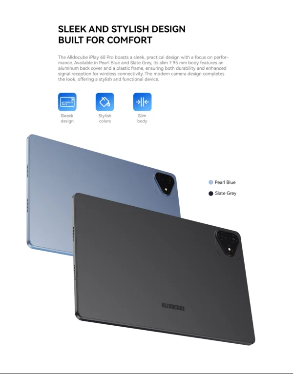 ALLDOCUBE iPlay60 Pro tablette 10.95 "90Hz affichage Helio G99 16GB(6GB + 10GB virtuel) RAM 128GB ROM 7000mAh LTE tablette Android 14 – Image 17