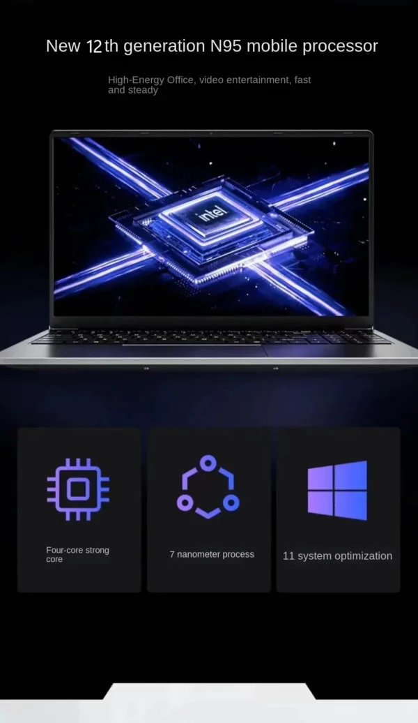 NVIDIA GeForce GTX 1060 4G Max 32GB ordinateurs portables Windows 10 11 Pro ordinateur bureau Netbook 15.6 pouces Gen Intel 12th N95 5G WiFi – Image 14