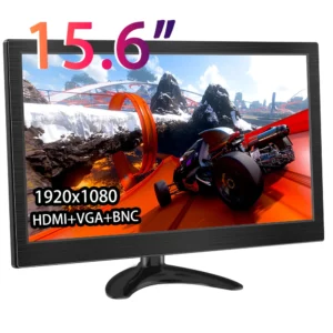 Petit moniteur de sécurité Portable avec double haut-parleurs intégrés, entrée HDMI VGA BNC pour ordinateur Portable CCTV Raspberry Pi Xbox PS3/4/5