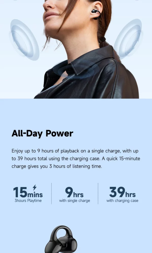 EDIFIER LolliClip écouteurs sans fil à oreille ouverte Bluetooth 5.4 haute résolution LDAC adaptatif ANC écouteur connexion multipoint IP56 – Image 18
