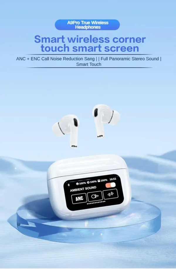 Nouveau pour Sooyn écouteurs Audio portables bluetooth sans fil contrôle par application originale temps de travail 68 heures réduction du bruit A9 pro LZ-G4 – Image 7