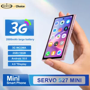 SERVO S27 Mini réseau 3G petit Smartphone 4.0 pouces affichage 2GB RAM 16GB ROM double SIM reconnaissance faciale Android petits téléphones intelligents