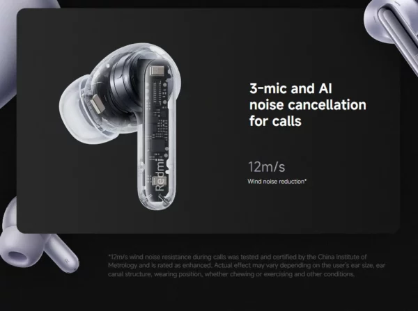 Xiaomi Redmi buds 6 pro écouteur suppression active du bruit audio dimensionnel intégré audio haute résolution casque sans fil 55dB – Image 20