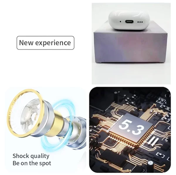 Écouteurs sans fil Bluetooth ANC, écouteurs pour airpods pro2, réduction du bruit, écouteurs de sport, casque d'origine Ios18 – Image 13