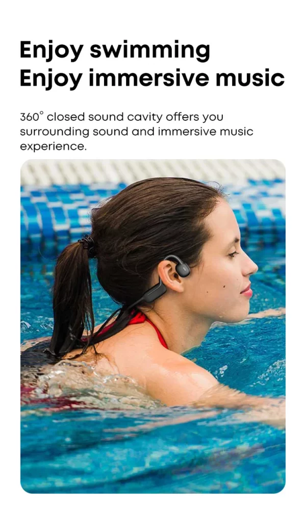 Xiaomi Mijia – écouteurs à Conduction osseuse, Bluetooth, micro sans fil, étanche IP68, lecteur MP3, Hifi, pour natation, 32 go – Image 14