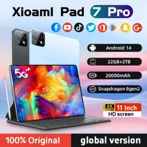 2025 Pad 7 Pro Global Mi tablette 11 pouces Android 14 16GB 1TB Snapdragon 8 Gen2 4K HD 5G WIFI Bluetooth WPS 20000mAh tablettes onglet