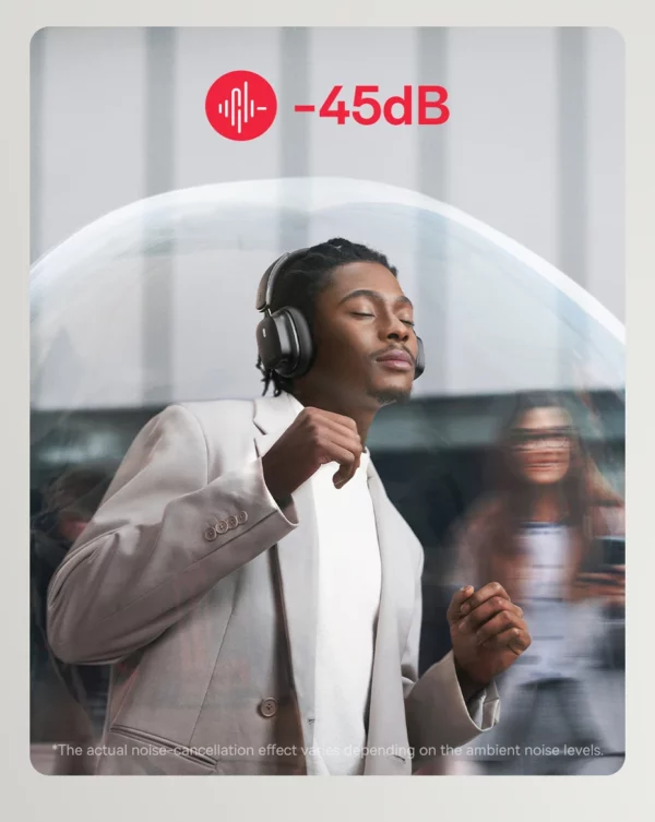 Baseus Bowie 30 Max casque Bluetooth 45dB suppression du bruit hi-res LDAC sur l'oreille casque 3D Audio spatial écouteur sans fil – Image 12