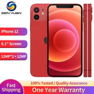 Apple iPhone 12 Face ID 6.1 "4G RAM 64GB/128GB/256GB ROM débloqué Smartphone écran OLED A14 puce bionique double caméras 12MP 12