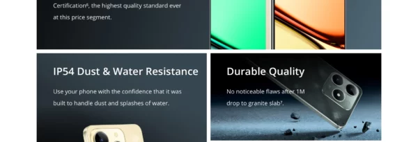 realme-Smartphone C61, Batterie 5000mAh, Charge SUPERVOOC 15W, Caméra AI 50MP, Affichage 90Hz, Moteur AI IP54, 256 Go, NDavid, Première mondiale – Image 29