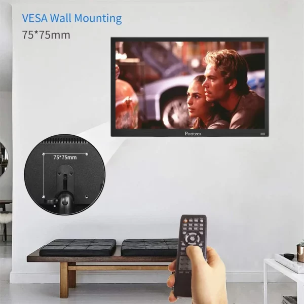 Moniteur Portable 10.1/11.6/13.3 pouces, Mini moniteur 1366x768, ordinateur avec entrée HDMI/VGA/AV/BNC/USB, pour Pc, ordinateur Portable, PS4, Xbox Ras Pi – Image 10