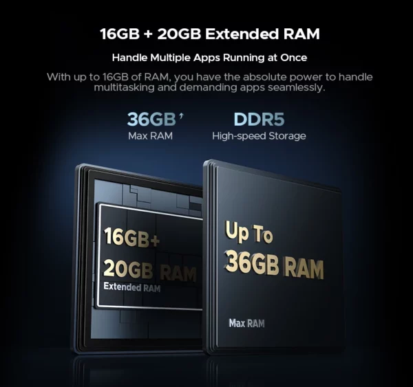 DOOGEE V40 Pro 5G téléphone robuste 6.78 "16GB + 512GB téléphones de jeu dimension 7300 200MP AI caméra 8680mAh Android 14 – Image 19
