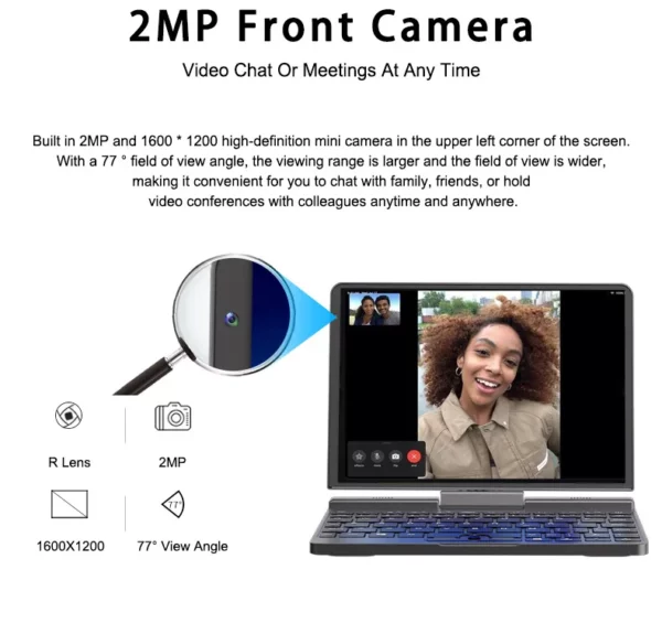 CRELANDER P8 Mini ordinateur portable 8 pouces écran tactile Intel lac N150 12GB DDR5 WiFi 6 2 en 1 ordinateur portable tablette PC ordinateur portable de poche – Image 19
