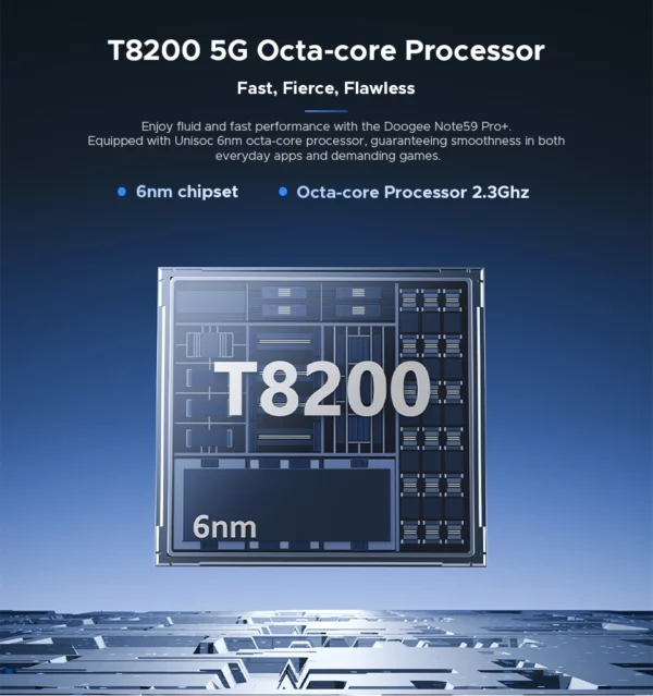 DOOGEE Note59 Pro + 5G Smartphone Android 15 Version mondiale 6250mAh batterie 6.75 ''120Hz affichage 12GB 512GB téléphone portable NFC – Image 14