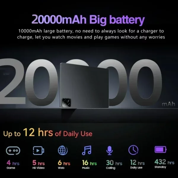 2024 Version mondiale originale Xioami Pad 6S Pro tablette 16Gb + 1T 11 pouces Hd 4K Android 14 20000Mah 5G double Sim Wifi6 Gps tablette – Image 6