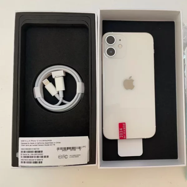 APPLE-Authentique smartphone iPhone 12 mini débloqué, téléphone portable, 4 Go de RAM, 64/97%/128 Go de ROM, processeur Dean IOS, A14 Bionic 256, pour touristes, 5G, nouveauté 5.4 – Image 19