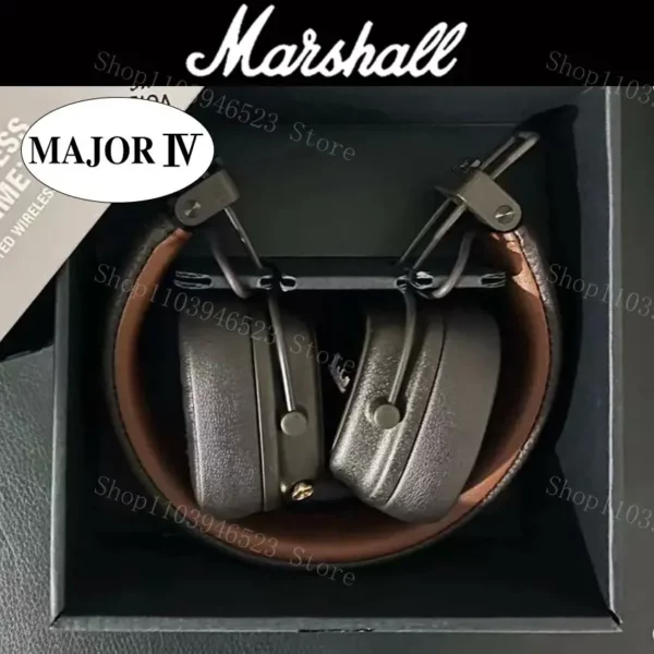 Marshall Major IV 4 casque Bluetooth basses profondes/conception ergonomique/plus de 80 heures de lecture écouteur pliable sport casque sans fil – Image 9