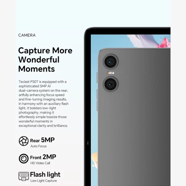 Teclast P30T Android 15 tablette 10.1 "IPS Max 12GB RAM 128GB ROM T606 8 cœurs 6000mAh clavier/étui/souris/stylet/casque/support – Image 26
