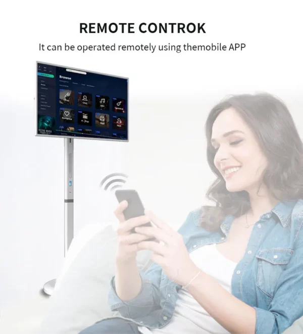 Écran tactile intelligent 32 pouces 8 + 128G Android 12, batterie intégrée, avec procureur, wifi, HDMI, support mobile, HD, LCD, TV, produits en vogue – Image 10